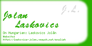 jolan laskovics business card